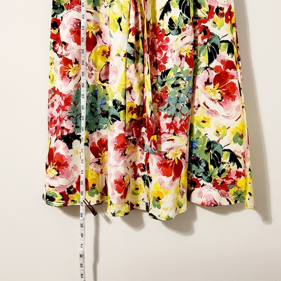 London Time Petite Floral Print Sleeveless Surplice Fit & Flare Dress Sz 10P - Picture 4 of 5